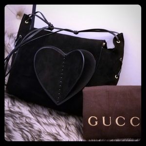 🌹SOLD🌹Part 1 Authentic Gucci Suede Heart Bag